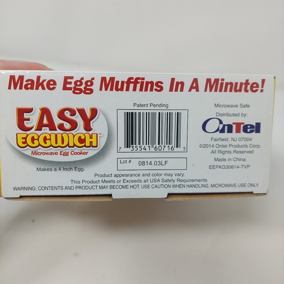 Easy Eggwich Microwave Egg Cooker Breakfast Sandwich Muffin Set Of 2 Non Stick - Picture 7 of 11